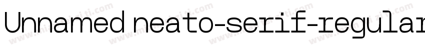 Unnamed neato-serif-regular字体转换
